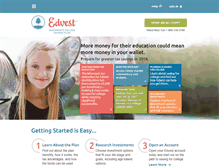 Tablet Screenshot of edvest.com